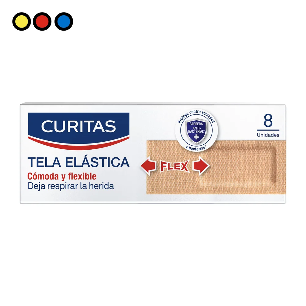 Curitas Tela Elástica cajita de 8 apósitos por mayor - Distribuidora Pop