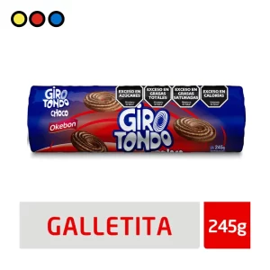 Galletitas Okebon Girotondo Chocolate 245 g, caja x 16 - Distribuidora Pop