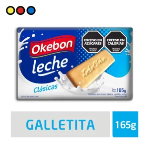 Galletitas Okebon Leche Clásicas 165 g, caja x 24 - Distribuidora Pop