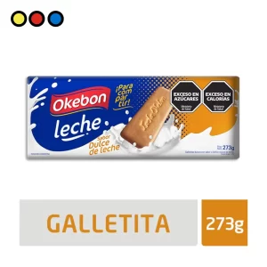 Galletitas Okebon Leche Dulce de Leche 273 g, caja x 18 - Distribuidora Pop