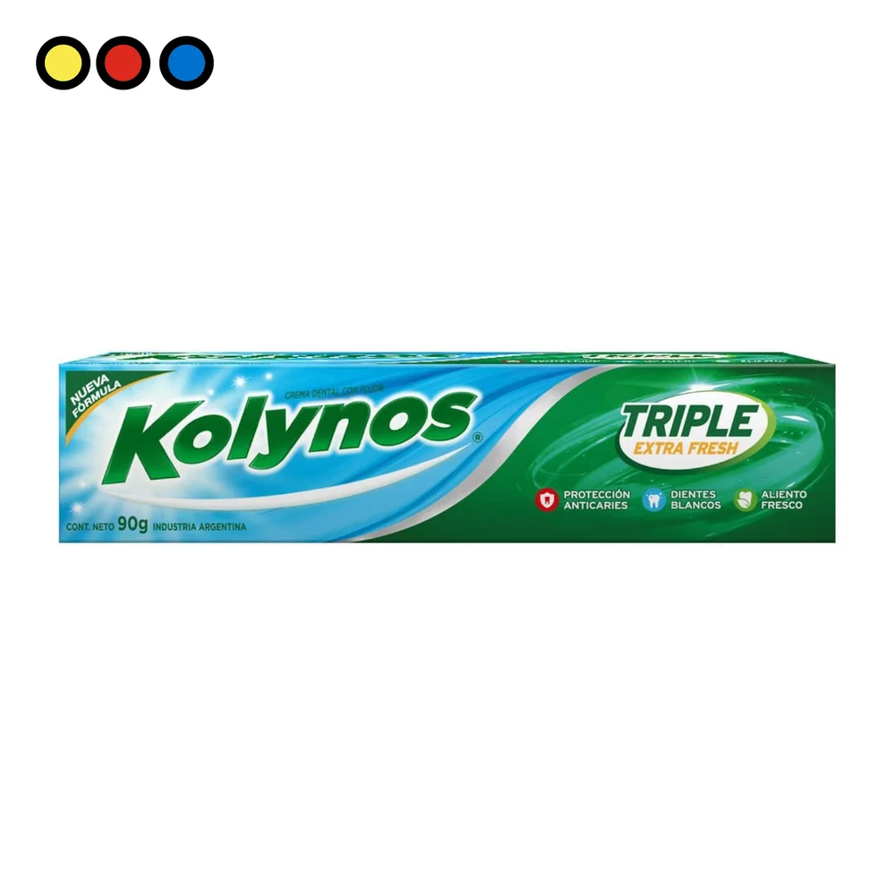 Pasta Dental Kolynos Triple Frescura 90g por mayor - Distribuidora Pop