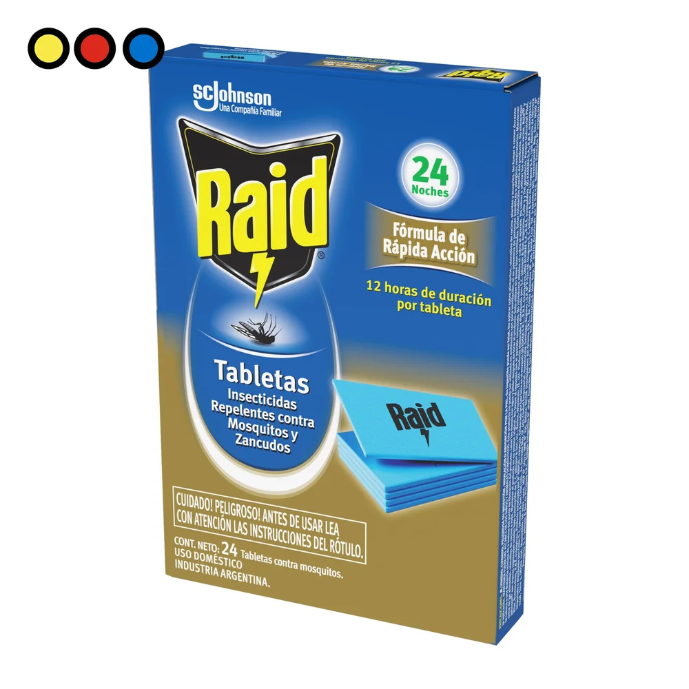 Tabletas Raid contra mosquitos 24 noches por mayor - Distribuidora Pop